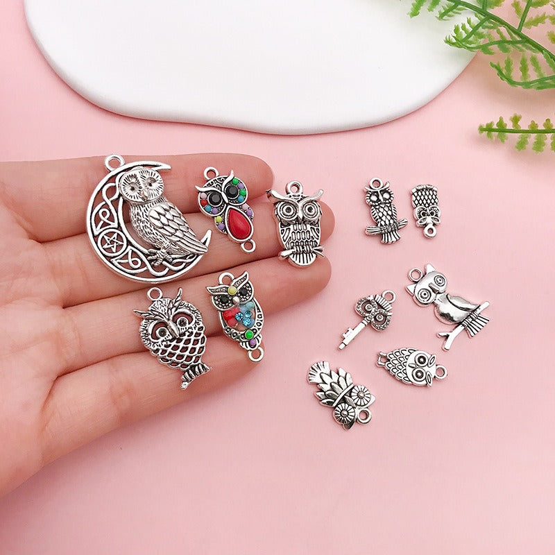 Wholesale Alloy Owl iDIY Handmade Necklace Pendant Accessories